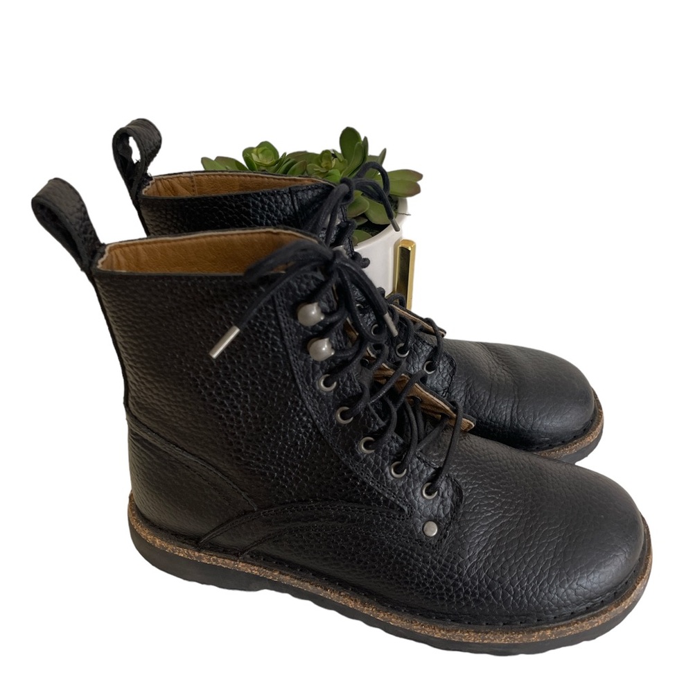 BIRKENSTOCK BRYSON NATURAL LEATHER Sz 39 Black GORGEOUS